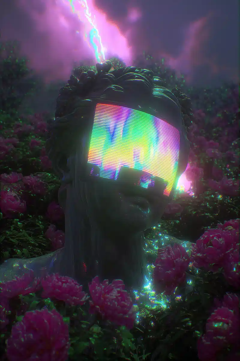 Holographic Venus with Galaxy Midjourney提示词