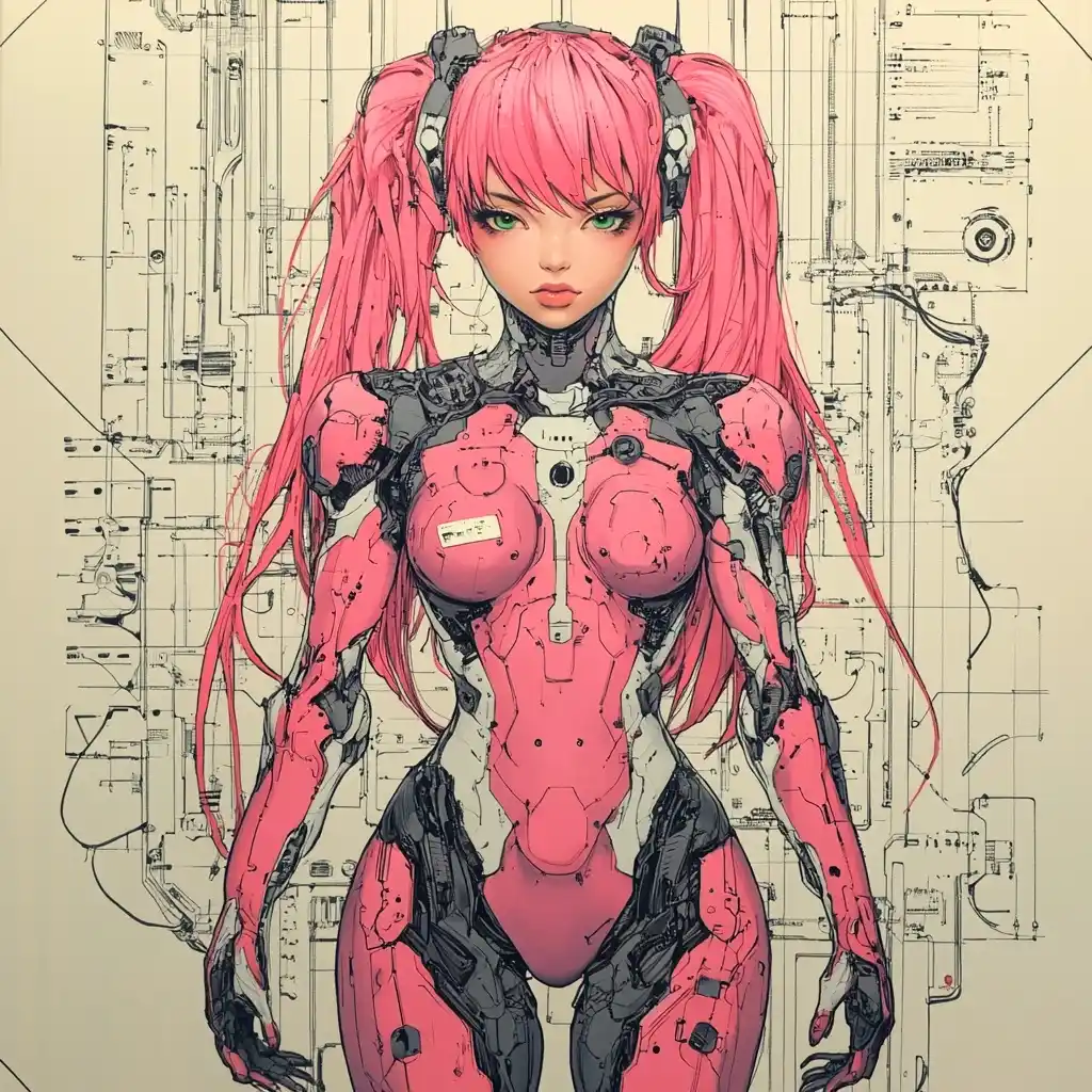 Anime Girl in Zenless Zone Midjourney提示词