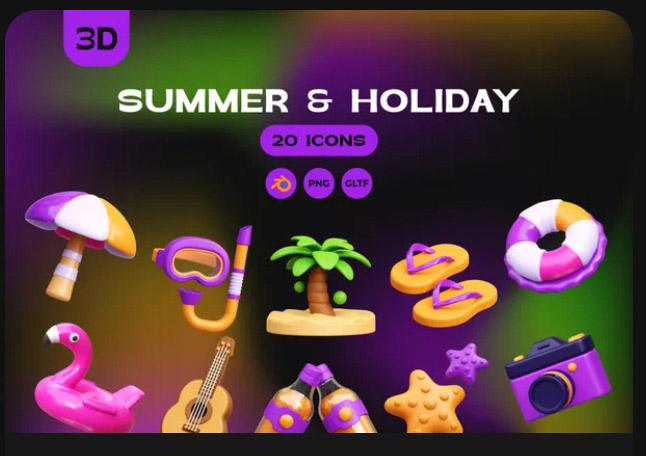 Summer & Holiday 3D illustrations