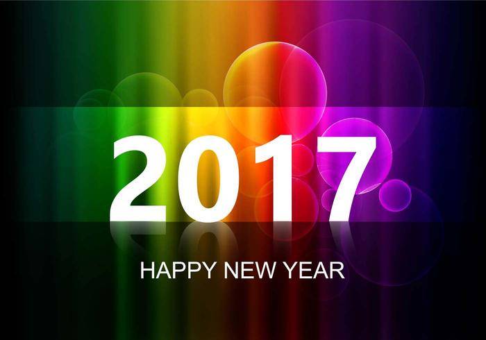 免费矢量新年2017年背景