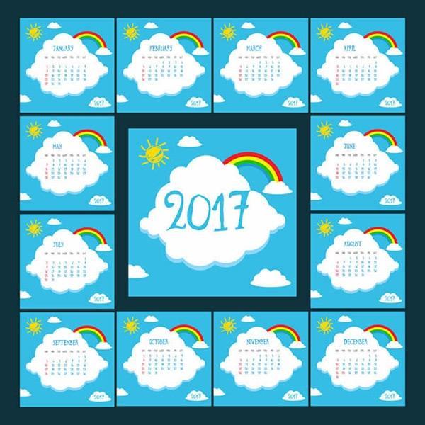 2017云朵日历