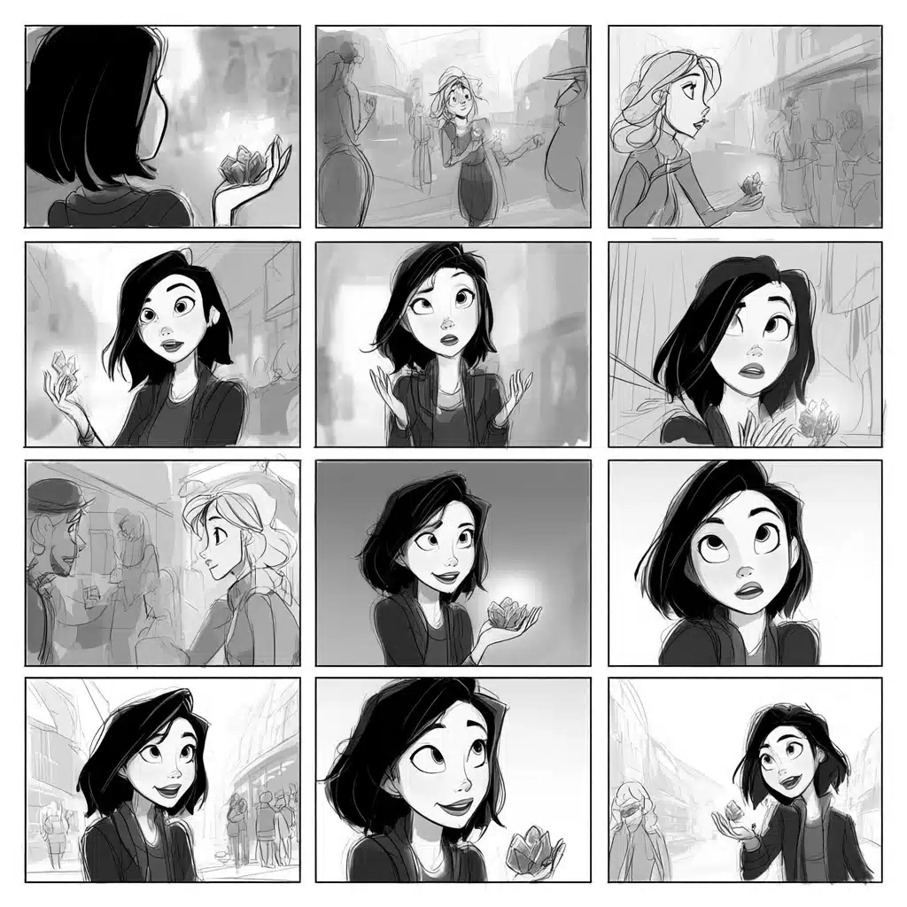 Minimalist Black and White Animation Midjourney提示词