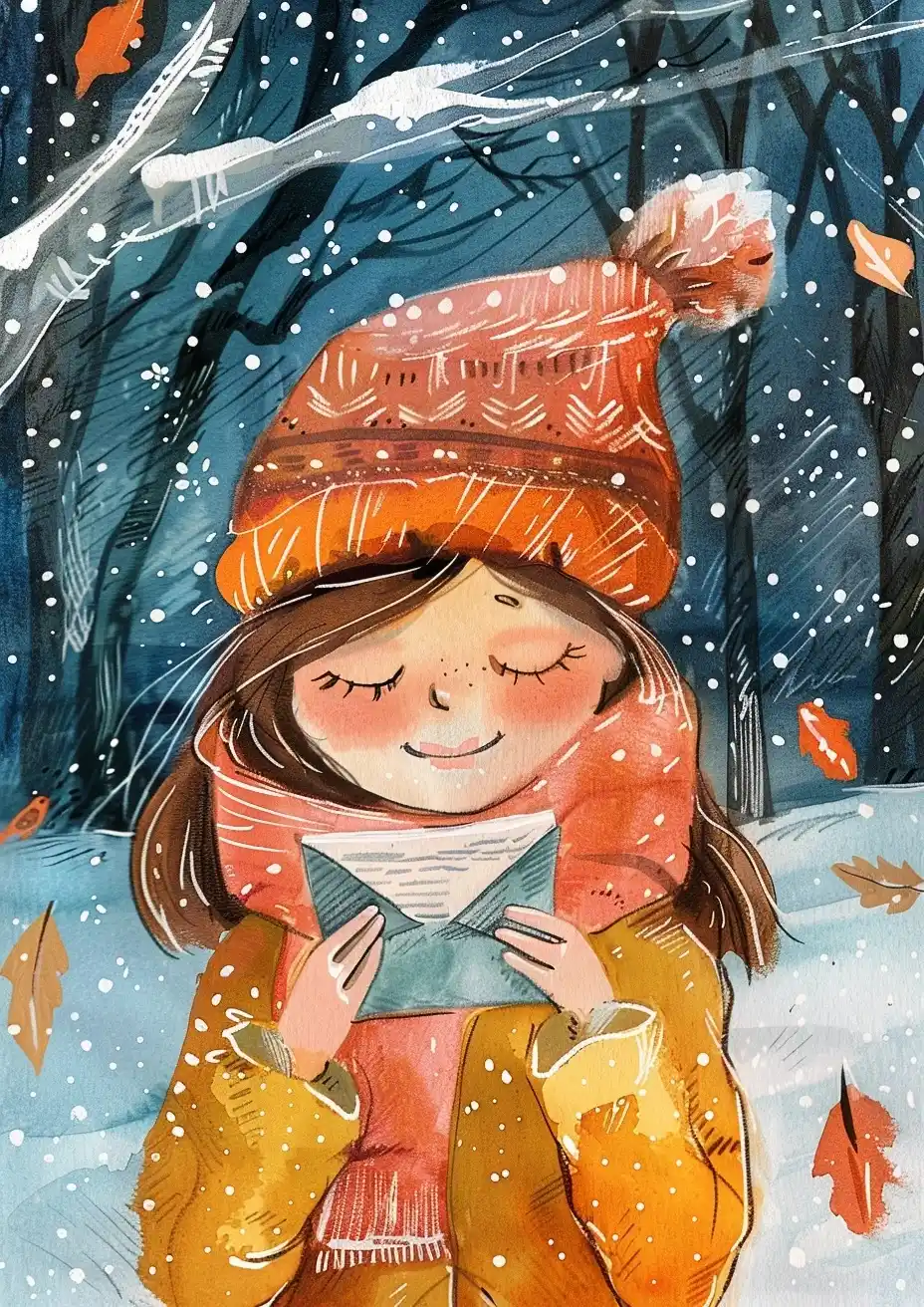 Traditional Winter Postcard Midjourney提示词
