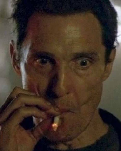 Matthew McConaughey Rust Cohle Smoking - Cinematic Portrait Nano Banana提示词