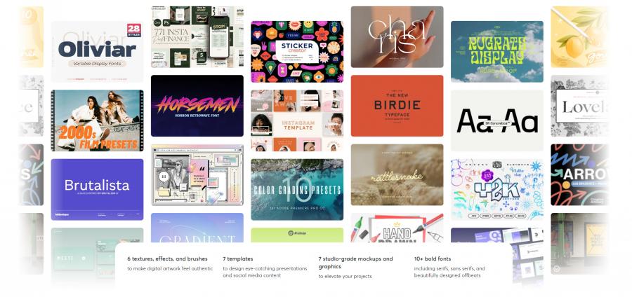 2022年的12月creativemarket.com网站分享价值高达 1000 美元的素材资源打包下载