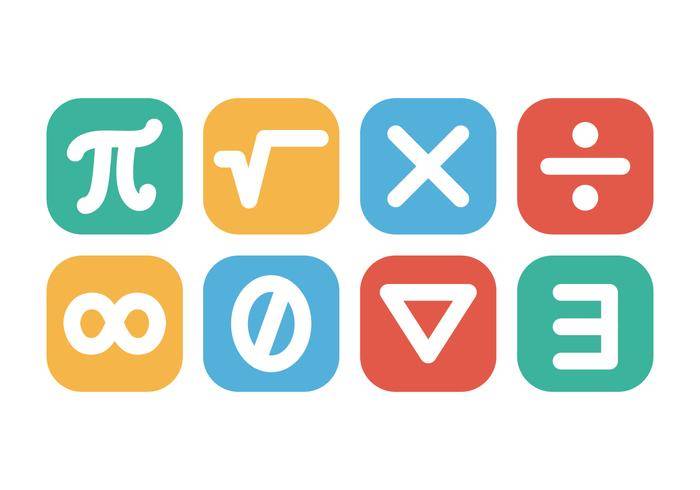 数学符号图标矢量