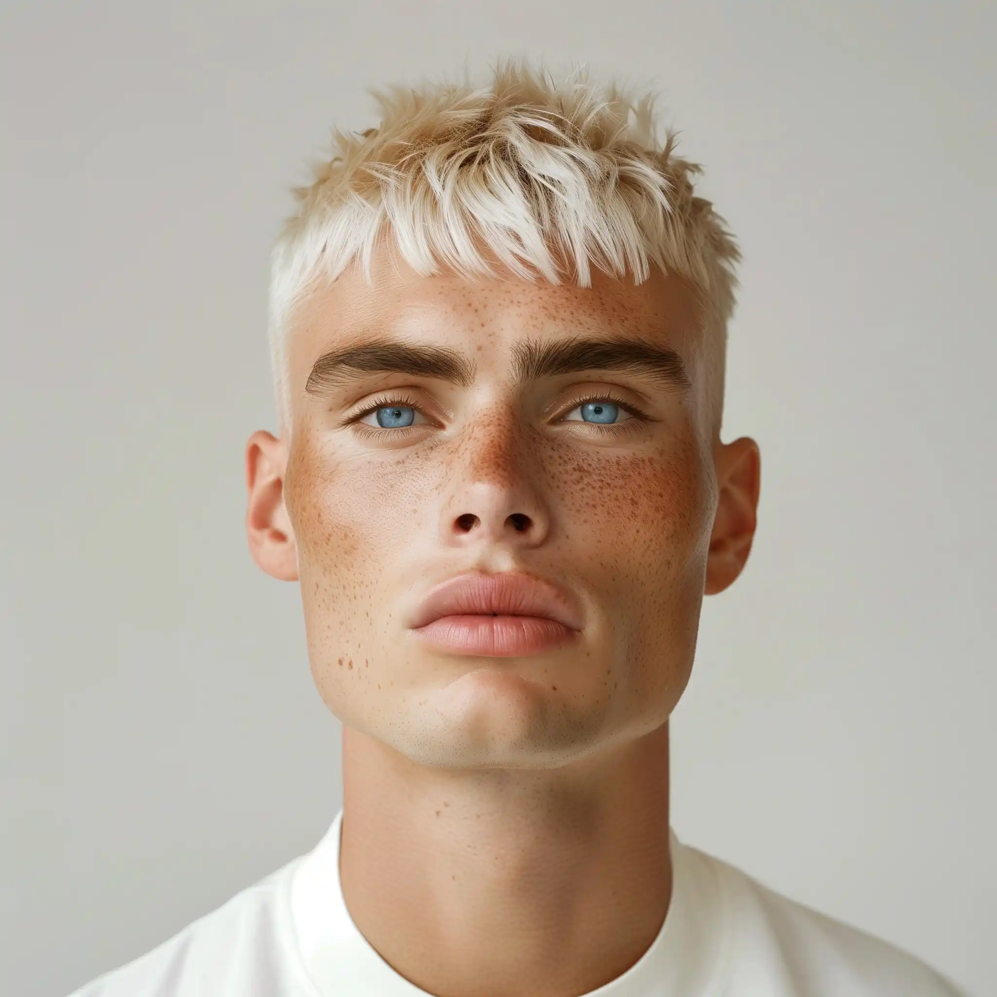 Minimalist Male Model Portrait Midjourney提示词