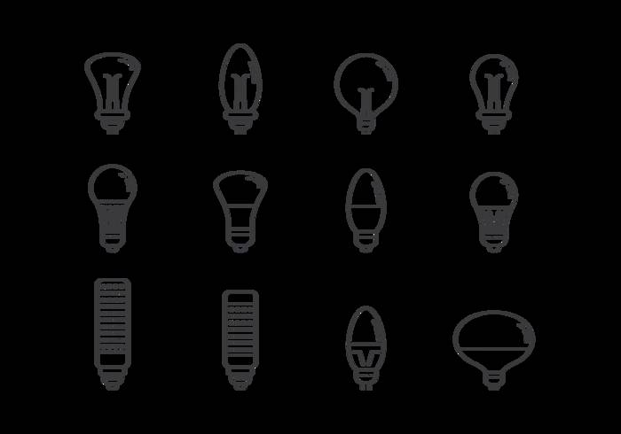 LED灯图标矢量