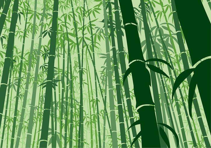 竹背景青蛙角度免费矢量