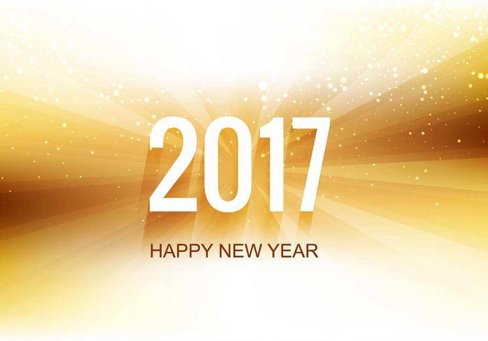 免费矢量新年2017年背景