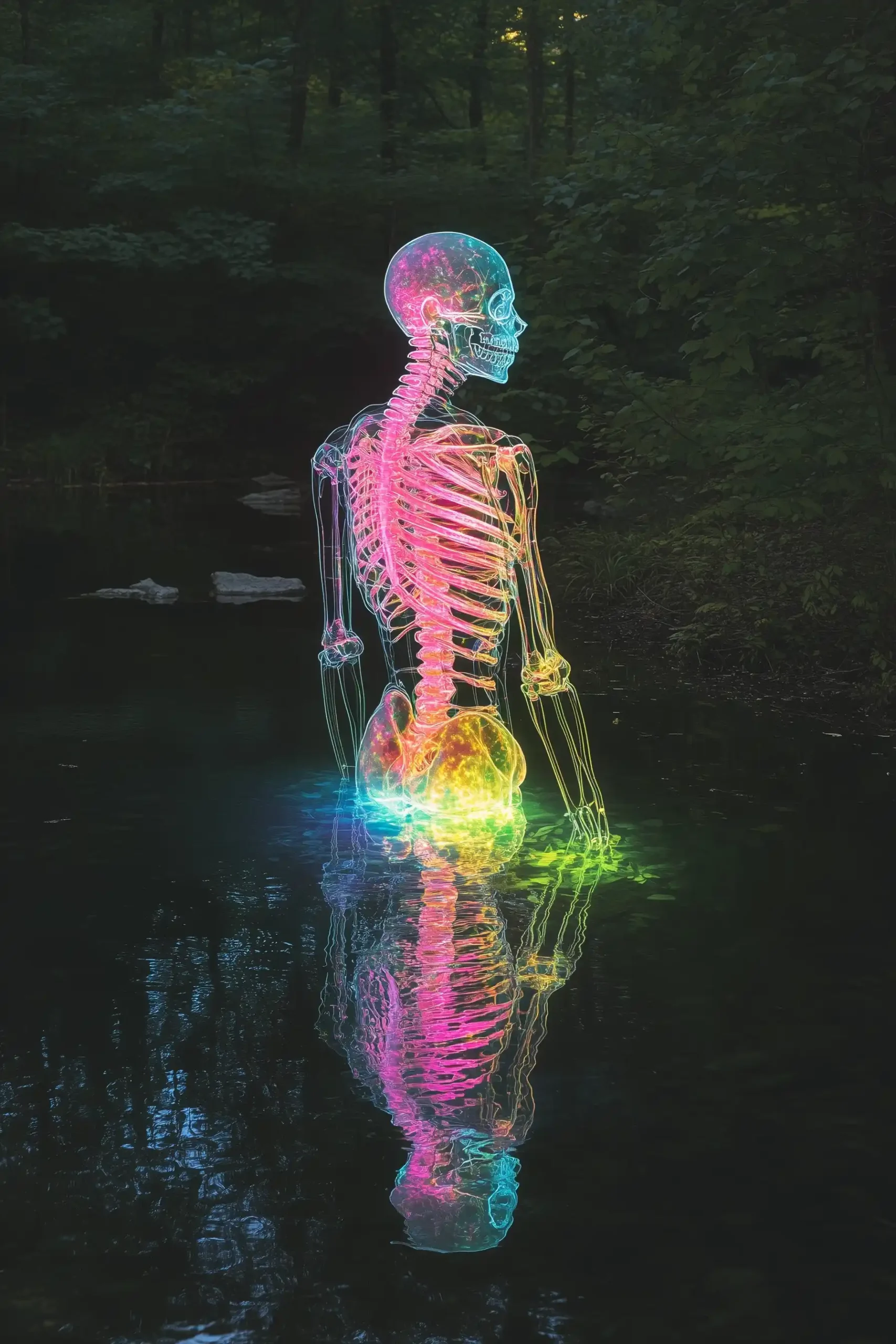 Transparent Shewolf in Forest Midjourney 提示词生成效果