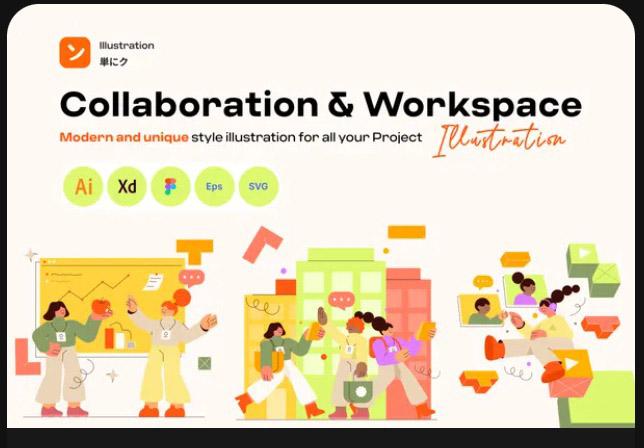 Collaboration & Workspace illustration