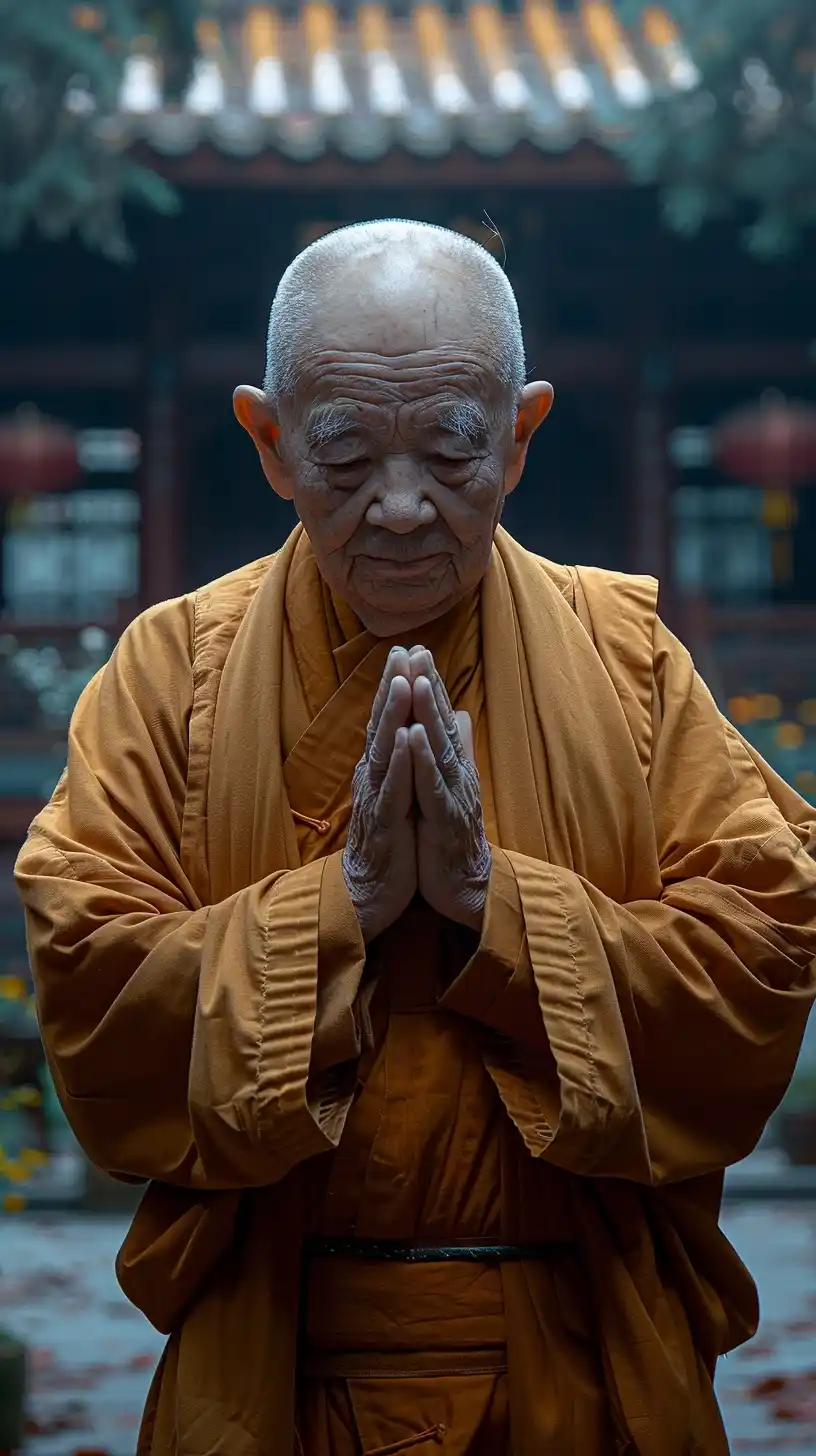 Authentic Monk Portrait Midjourney提示词