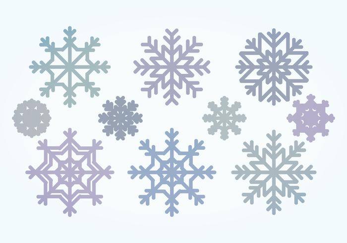 矢量雪花集合