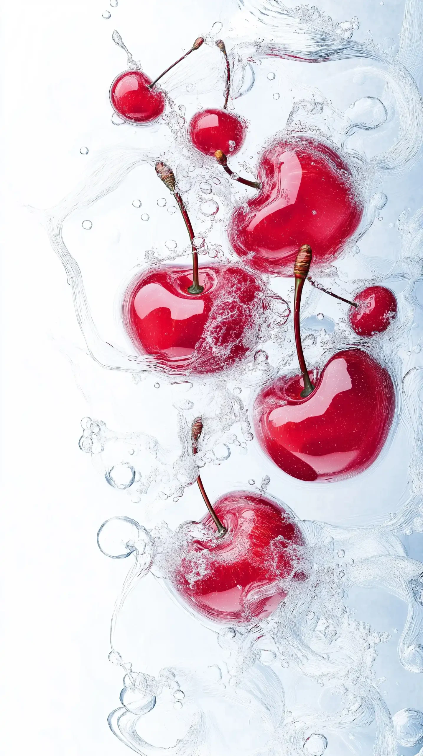 X-Ray Cherries with Water Midjourney提示词