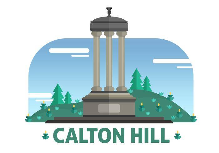Calton小山爱丁堡传染媒介例证的地标