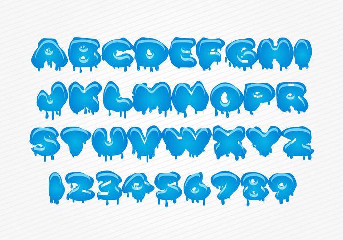 免费矢量水字体