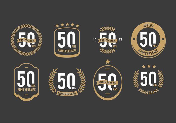 免费50周年向量