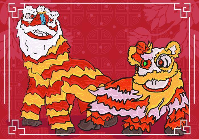 舞狮背景图