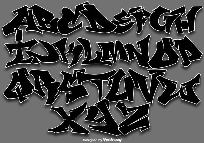 矢量涂鸦字母