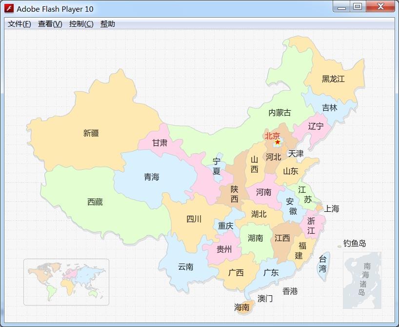 中国地图+世界地图信息展示，Flash+XML，as3.0实现，欢迎免费下载试用