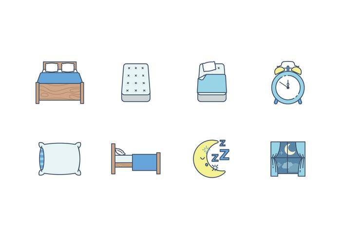 免费睡眠时间矢量图标