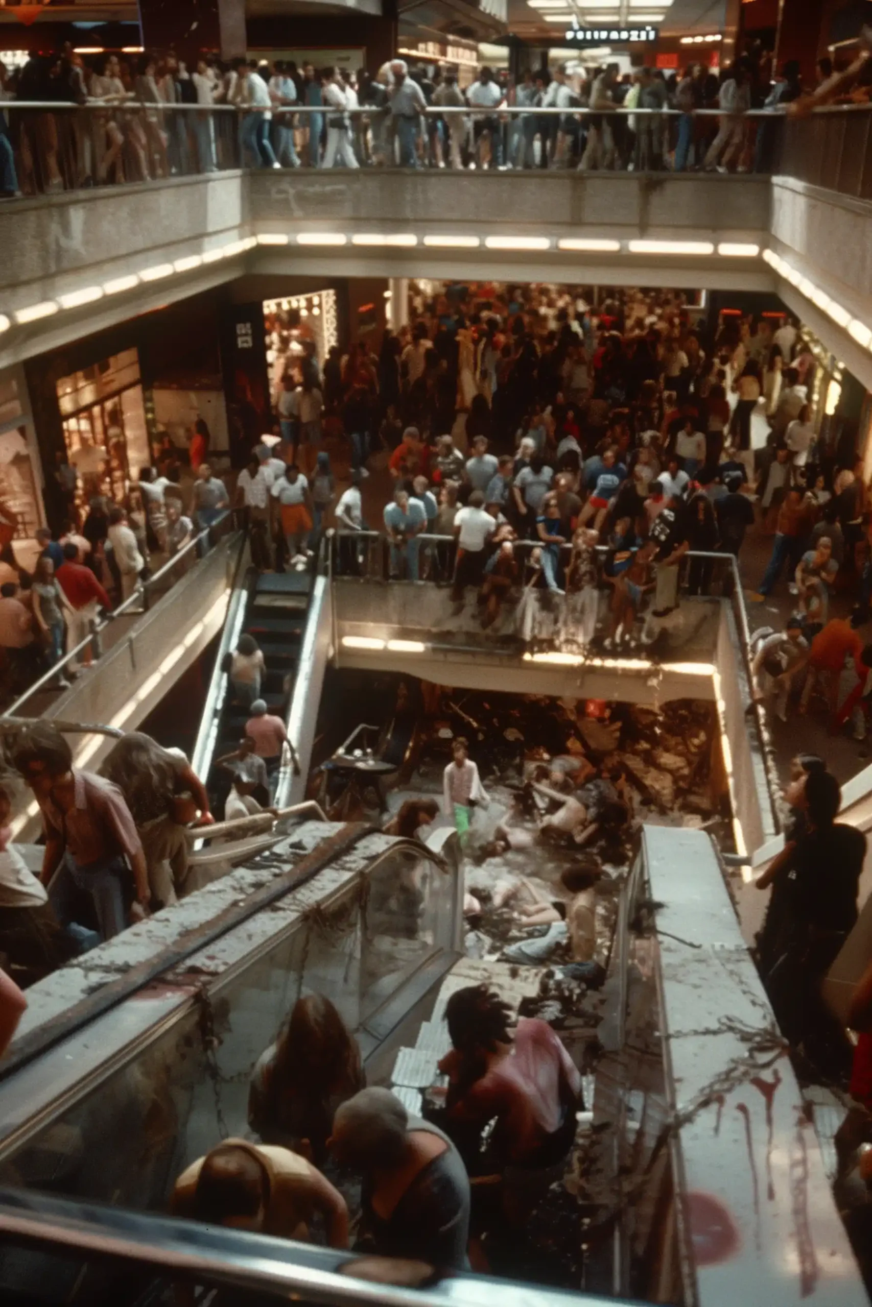 Horror Mall Scene DVD Midjourney提示词