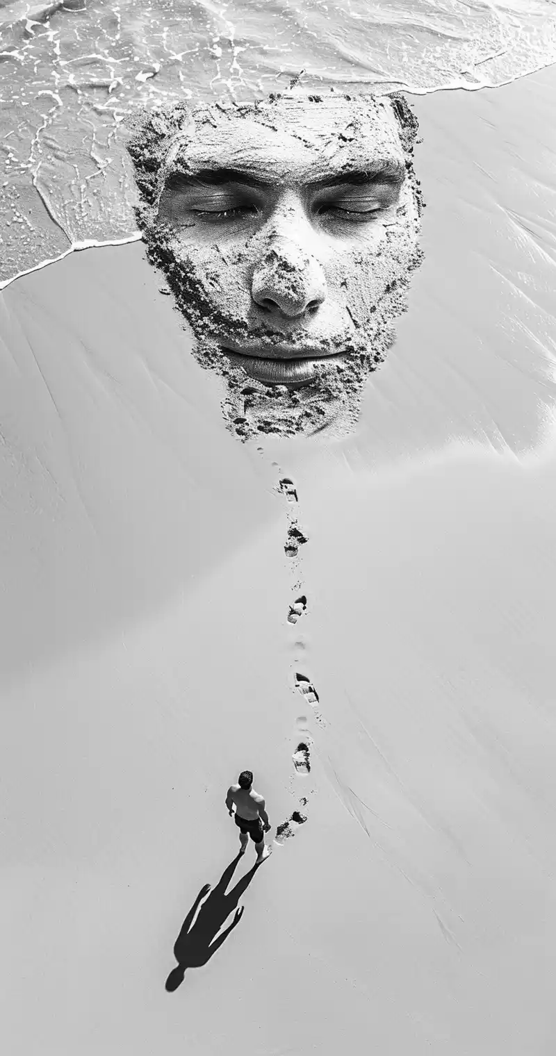 Sand Face Runner Symmetry Midjourney提示词