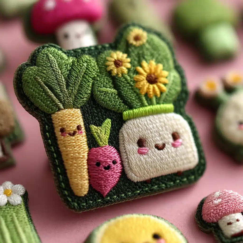 Cartoon Vegetables and Flowers Midjourney提示词