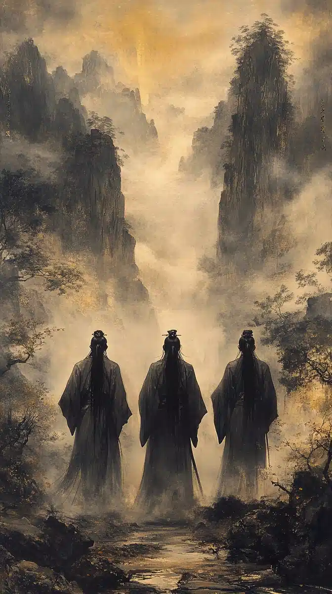 Shinto Deities in Sumi-e Midjourney提示词
