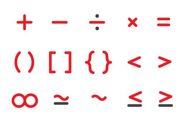 免费的数学图标矢量