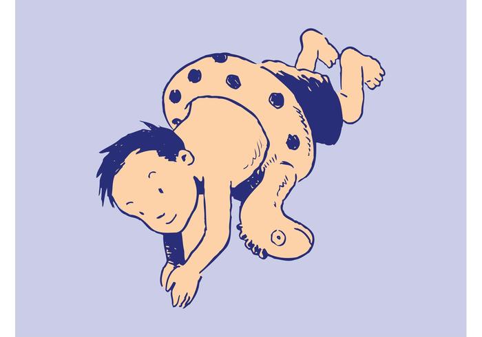 潜水的孩子