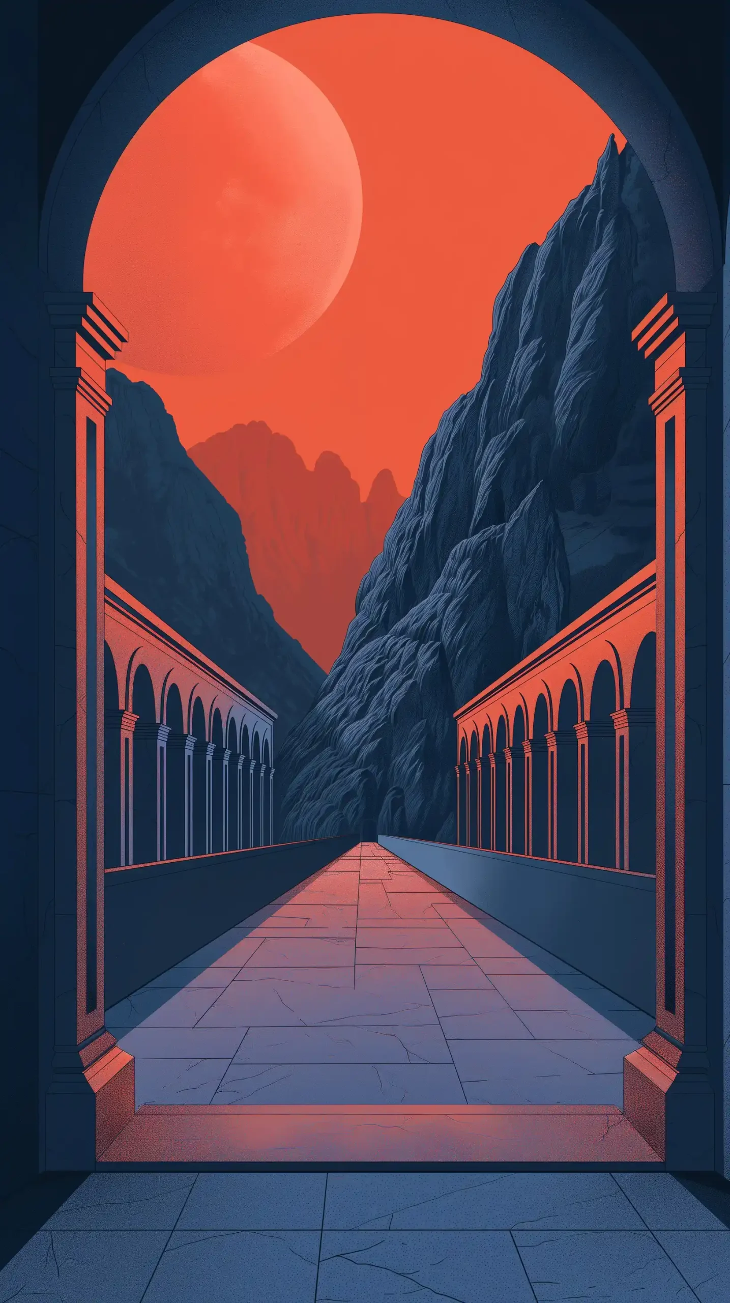 Desert Palace Silhouettes Midjourney提示词