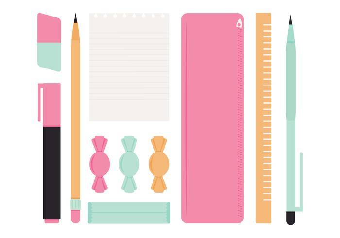 矢量学校用品