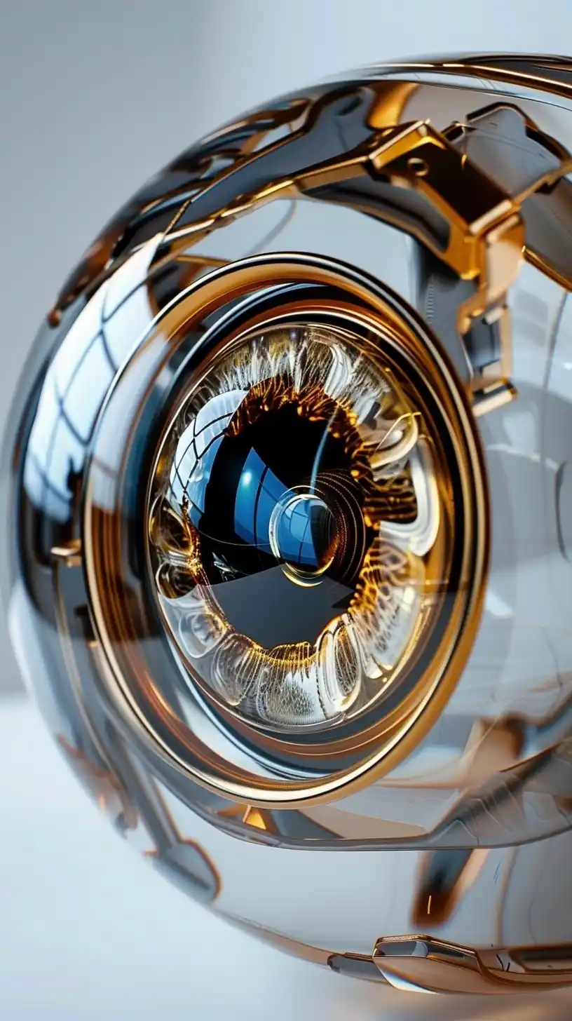 Abstract Robotic Eye Reflections Midjourney提示词