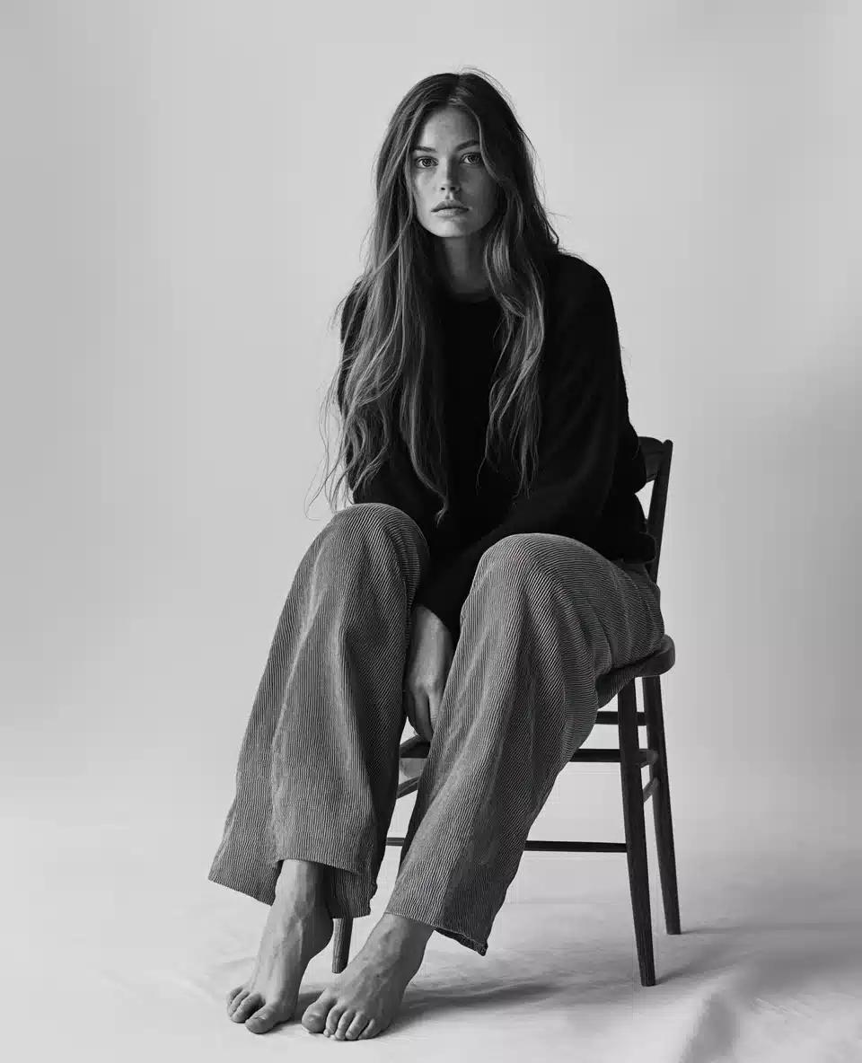 Studio Portrait of Tall Woman Midjourney提示词