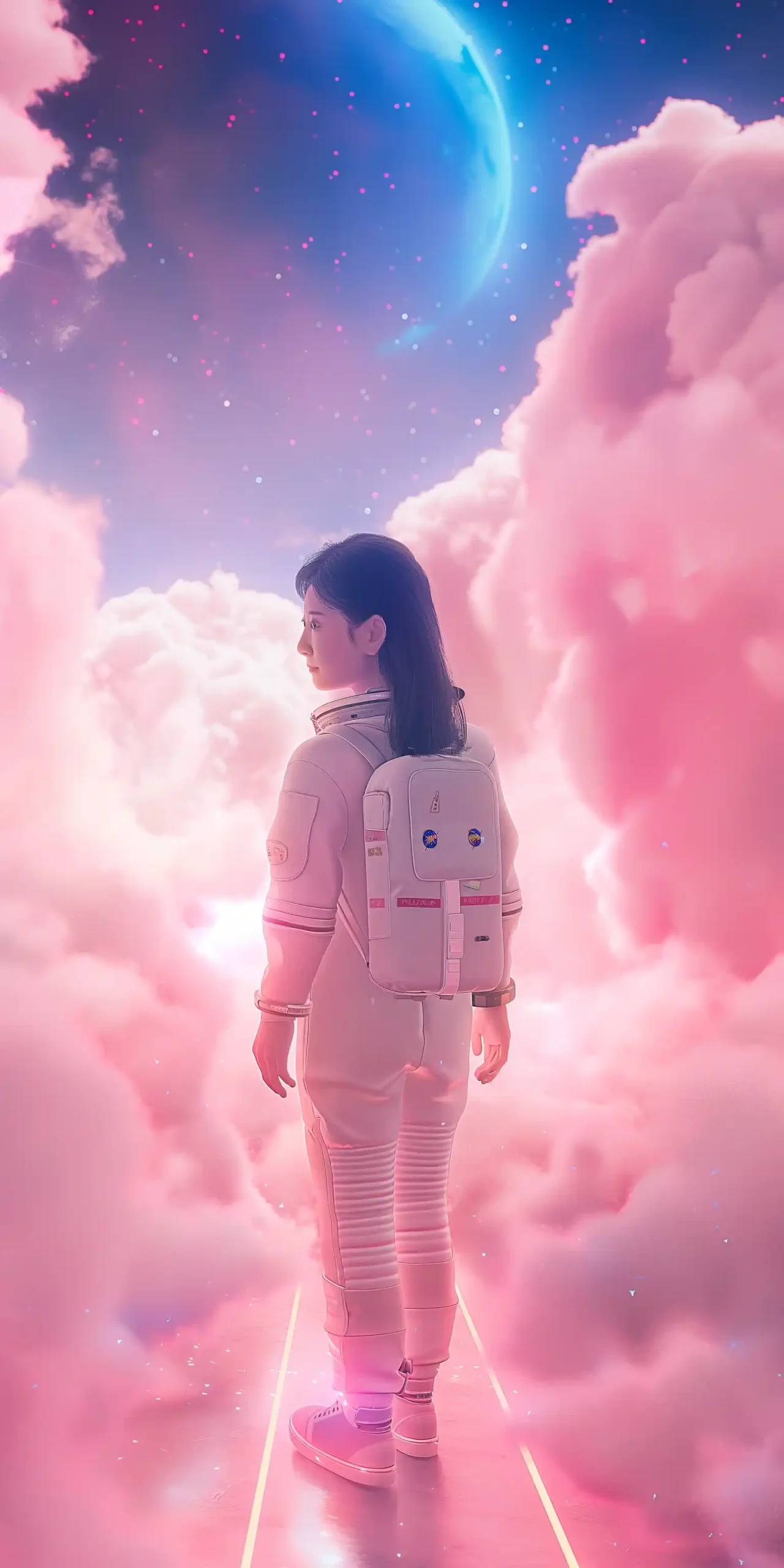 Extraterrestrial Astronaut Girl Midjourney提示词