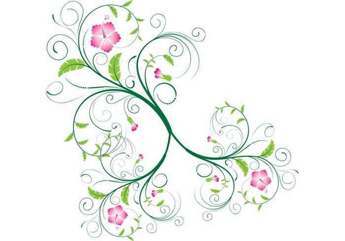 矢量漩涡和花卉漩涡