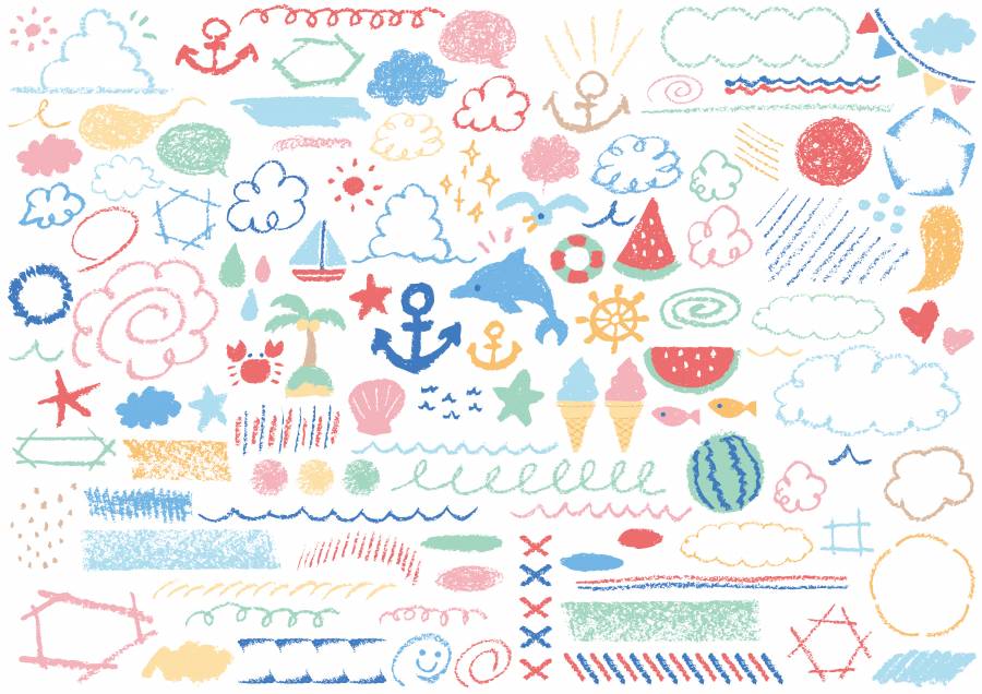 蜡笔画的手绘<Summer>