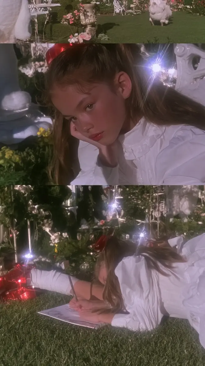 Girl in 1970s Garden Midjourney提示词