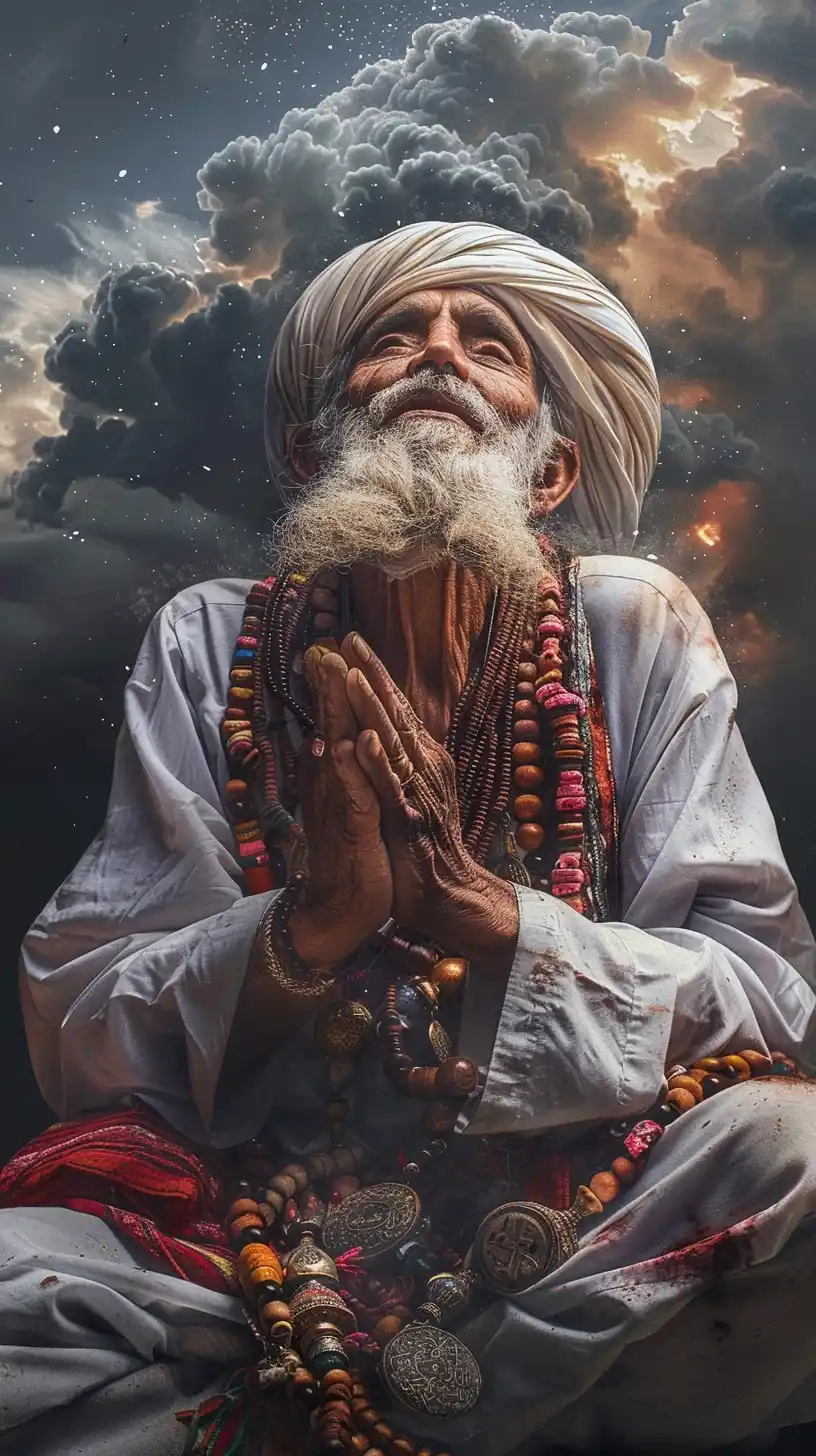 Sufi Tasbih Elder Fullcolor Midjourney提示词