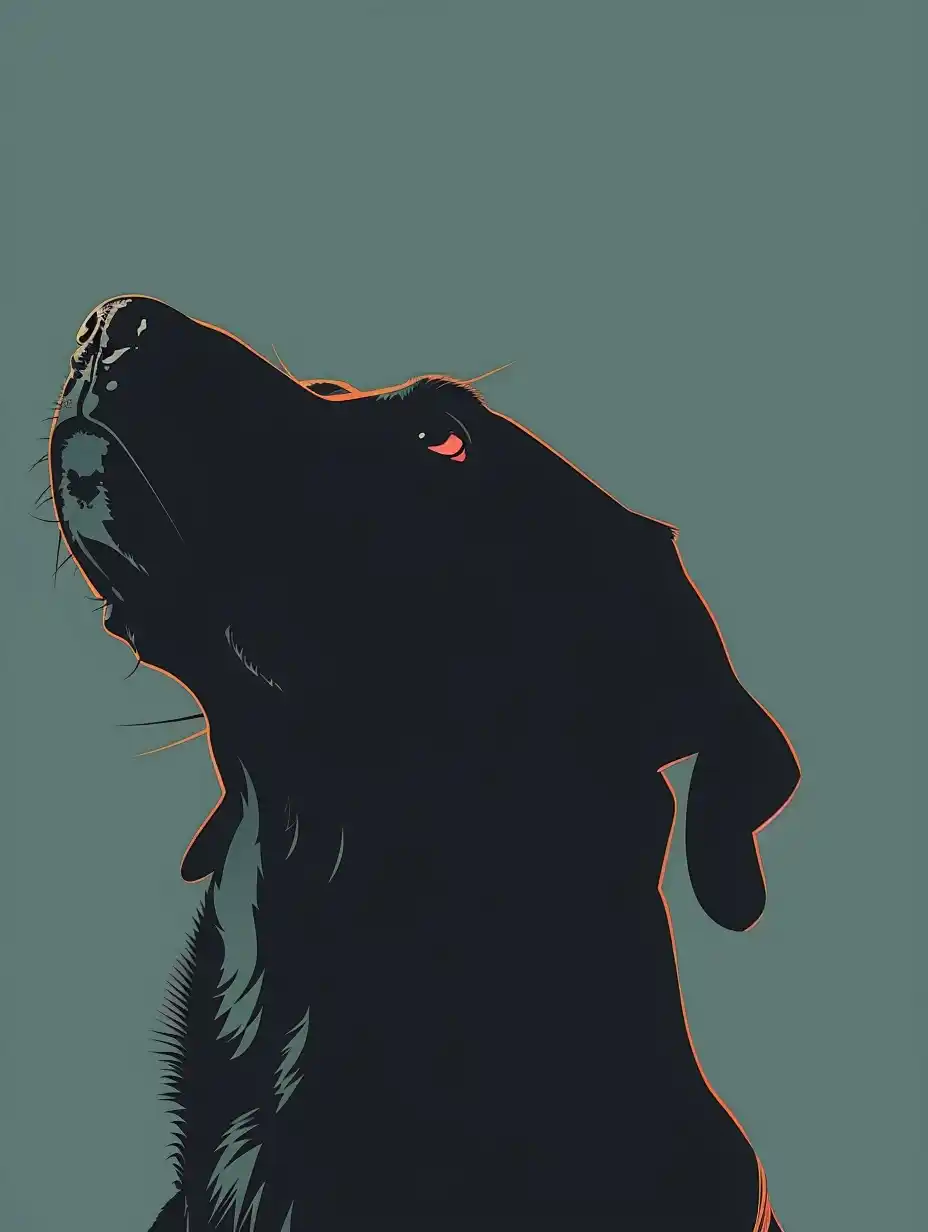 Minimalistic Dog Wallpaper Midjourney提示词