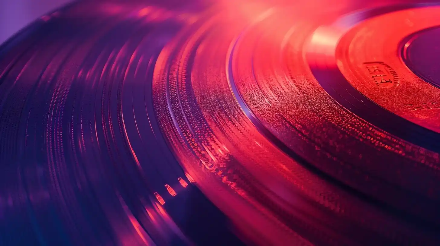 Vinyl Red Purple AR Midjourney提示词