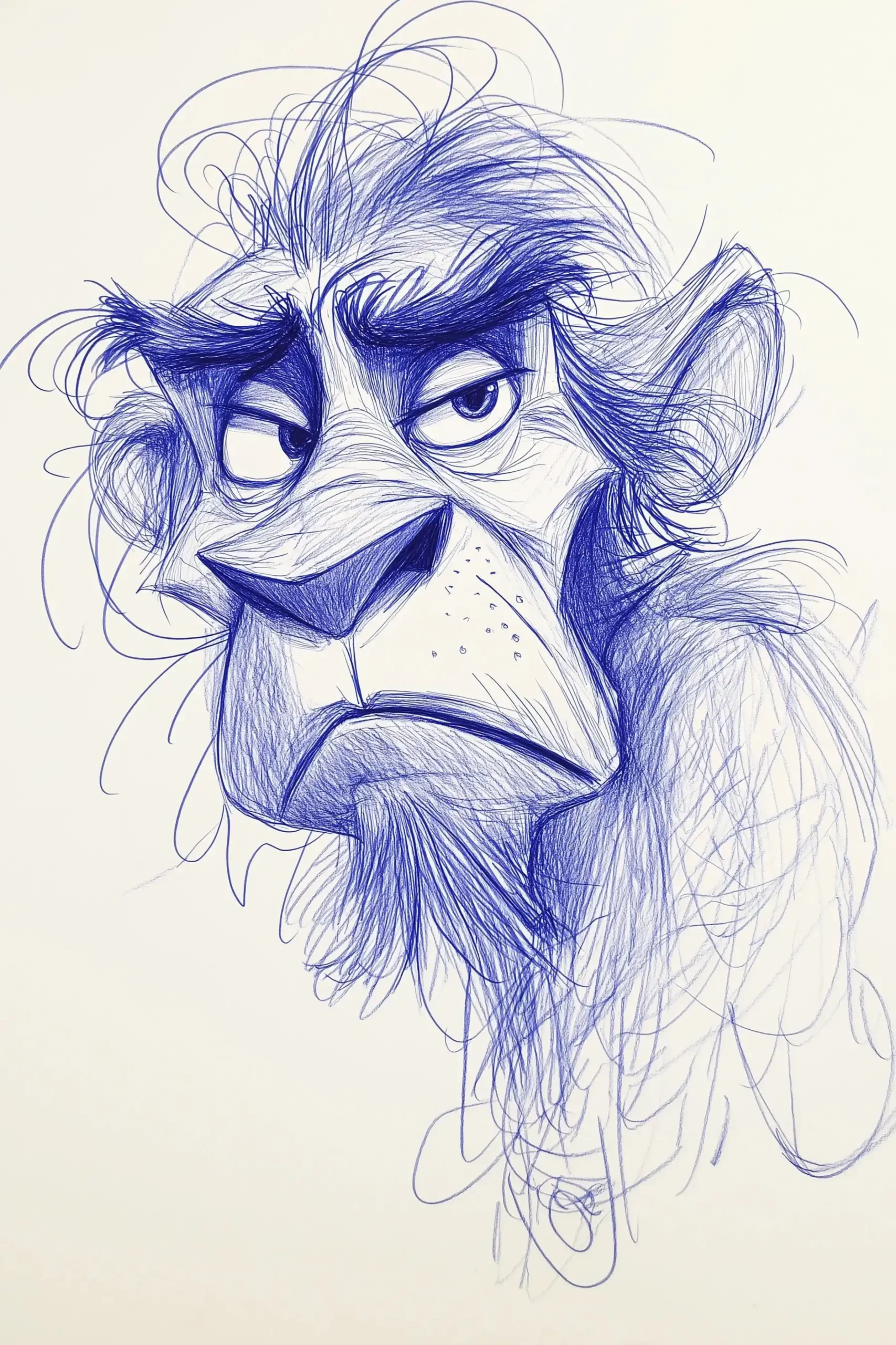 Cartoon Gargamel Sketch Midjourney 提示词生成效果