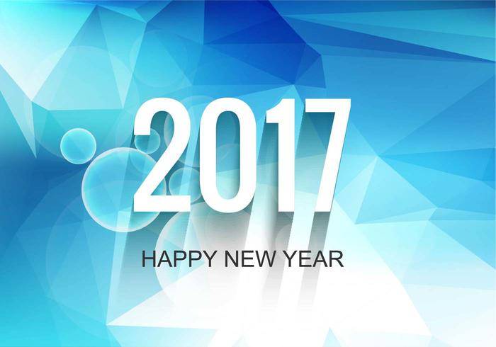 免费矢量新年2017年现代背景