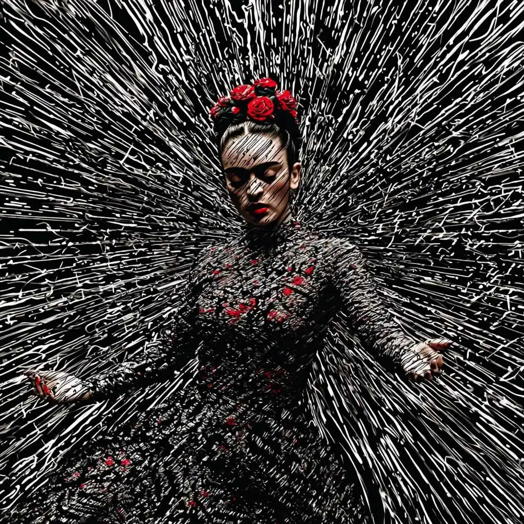 Psychedelic Surrealism of Frida Midjourney提示词