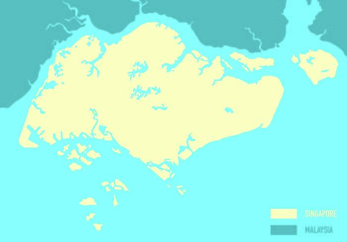 新加坡地图矢量