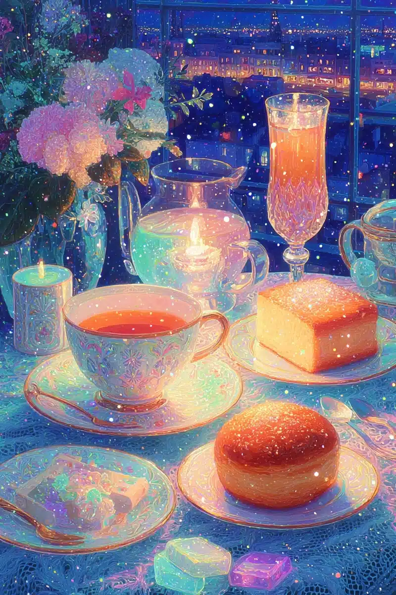 Whimsical Tea in Paris Midjourney提示词