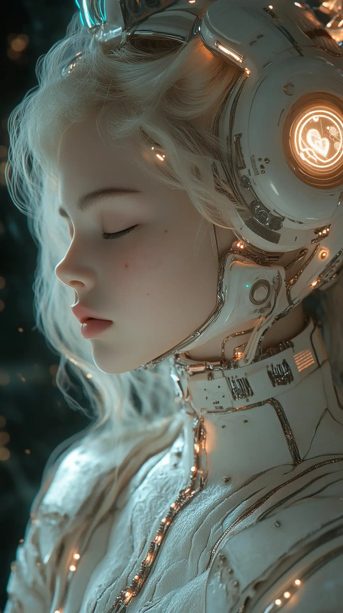 Digital Robot Fashion Portrait Midjourney提示词