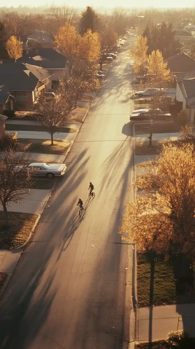 Nostalgic BMX Street Scene Midjourney提示词